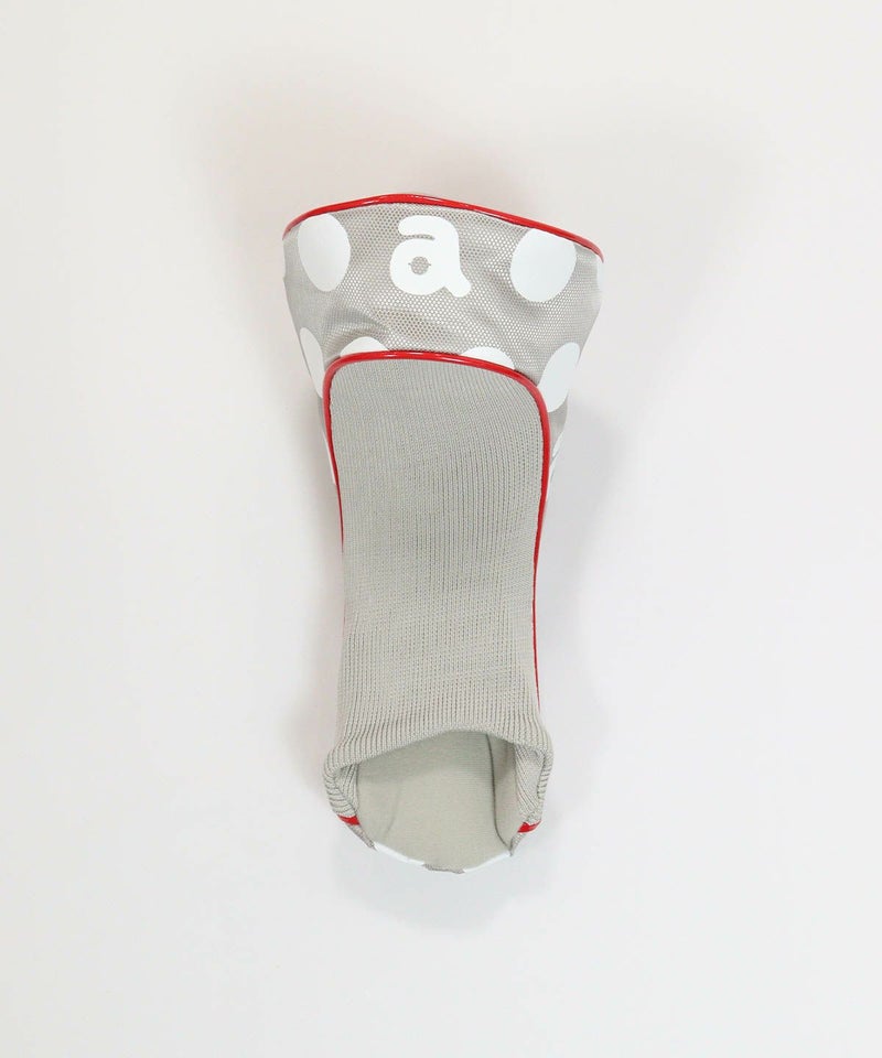 ドット柄ヘッドカバー(DR)後（ライトグレー）