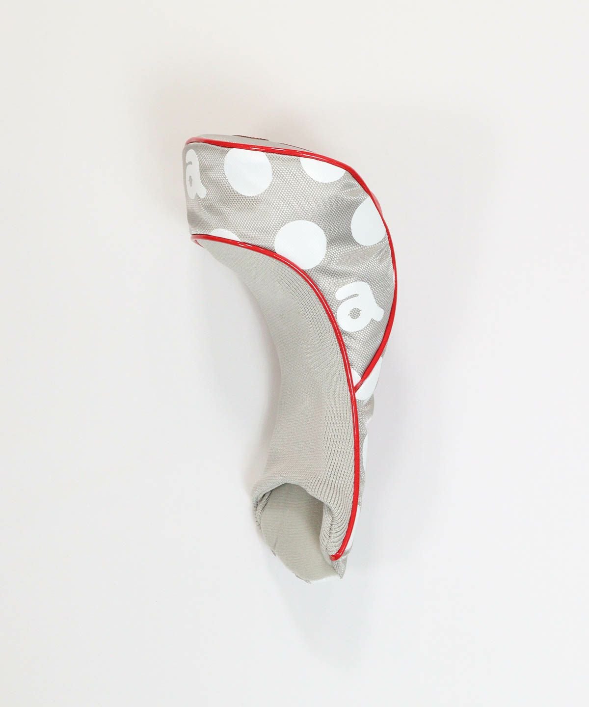 ドット柄ヘッドカバー(DR)横（ライトグレー）