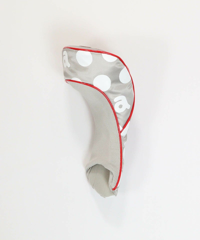 ドット柄ヘッドカバー(DR)横（ライトグレー）