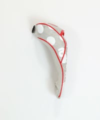 ドット柄ヘッドカバー(FW)横（ライトグレー）