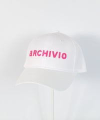 ベーシックロゴ刺繍撥水キャップ(ホワイト×ピンク)