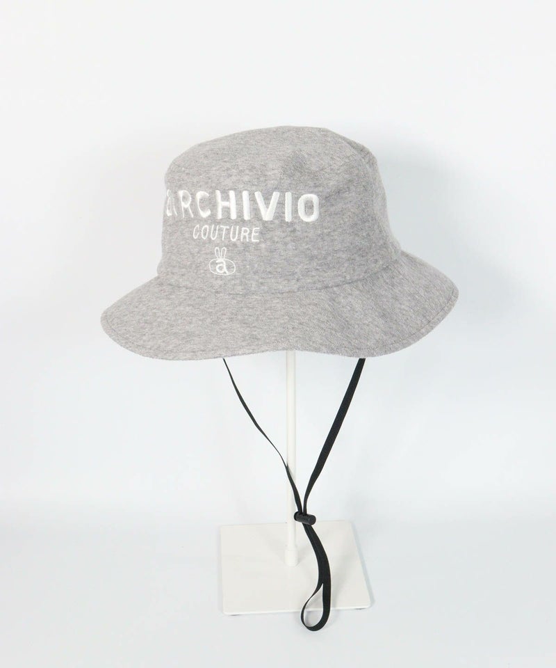 サンシェード付ロゴ刺繍ハット（ライトグレー）