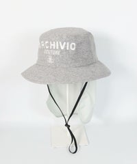サンシェード付ロゴ刺繍ハット（ライトグレー）