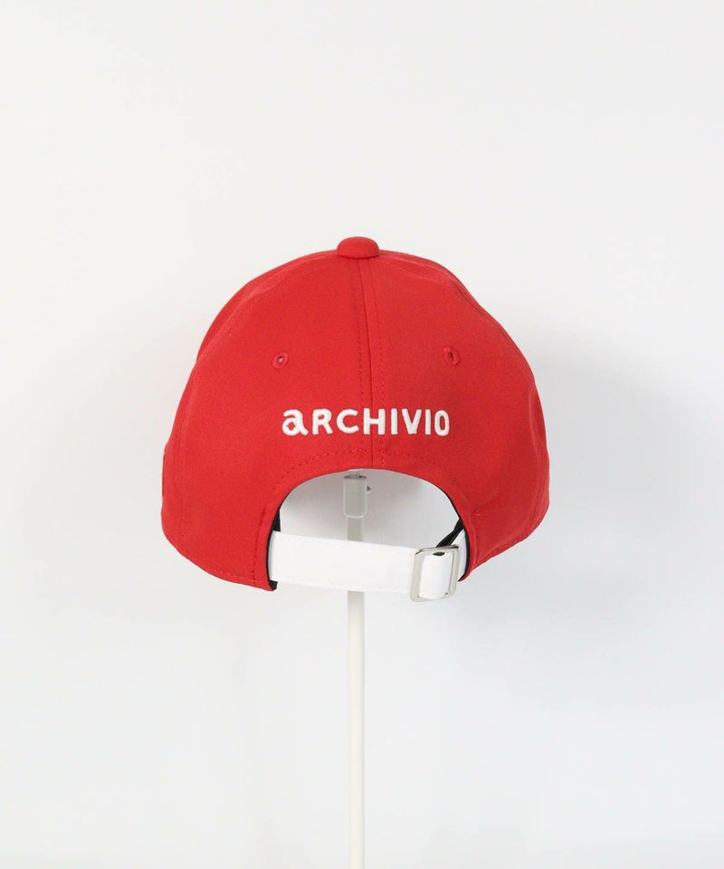 ロゴ刺繍撥水キャップ後（レッド）