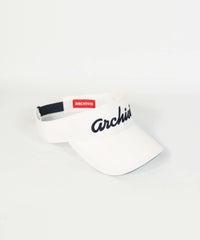 ロゴ刺繍サンバイザー（ホワイト）