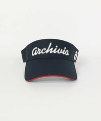 ロゴ刺繍サンバイザー（ネイビー）