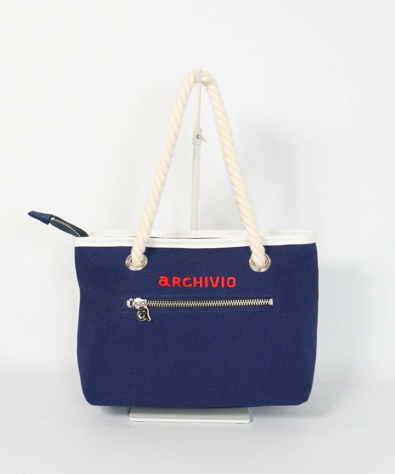 コットンキャンバスカートバッグ後（ネイビー）