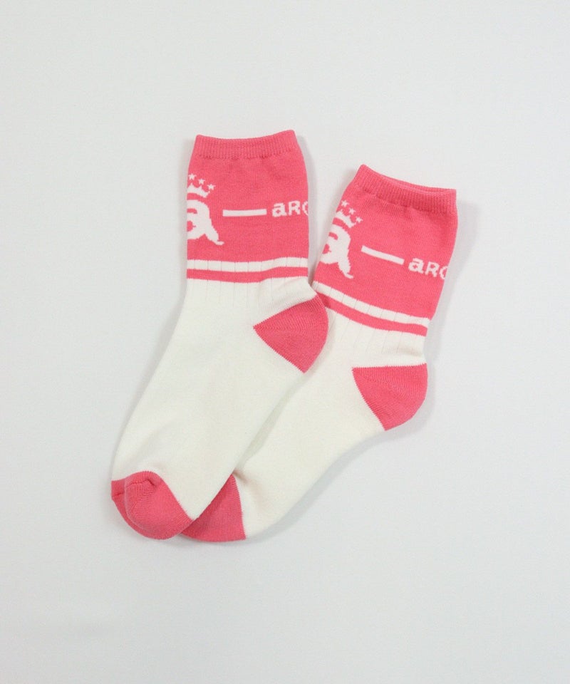 配色ロゴソックス(ピンク)