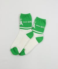 配色ロゴソックス(グリーン)