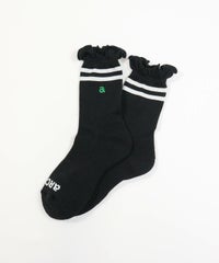 ラインフリルショートソックス(ブラック)