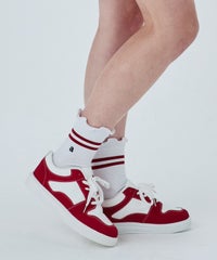 モデル着用画像(ホワイト×レッド)