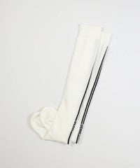 バックラインハイソックス（ホワイト×ブラック）