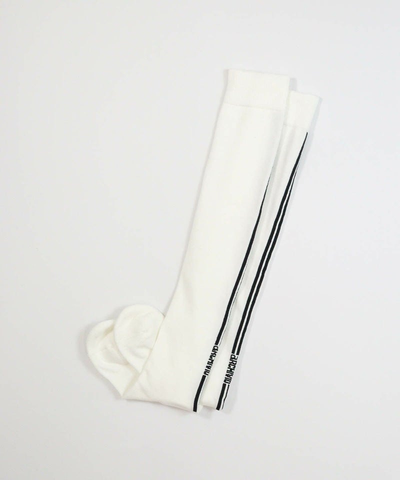 バックラインハイソックス（ホワイト×ブラック）