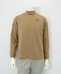 【メンズ】袖切替UV冷感モックネックプルオーバー(ベージュ)前