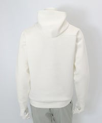 【メンズ】ニットロゴフードパーカー(ホワイト)後ろ