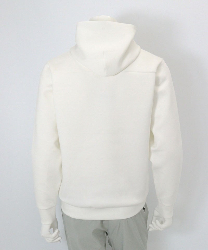 【メンズ】ニットロゴフードパーカー(ホワイト)後ろ