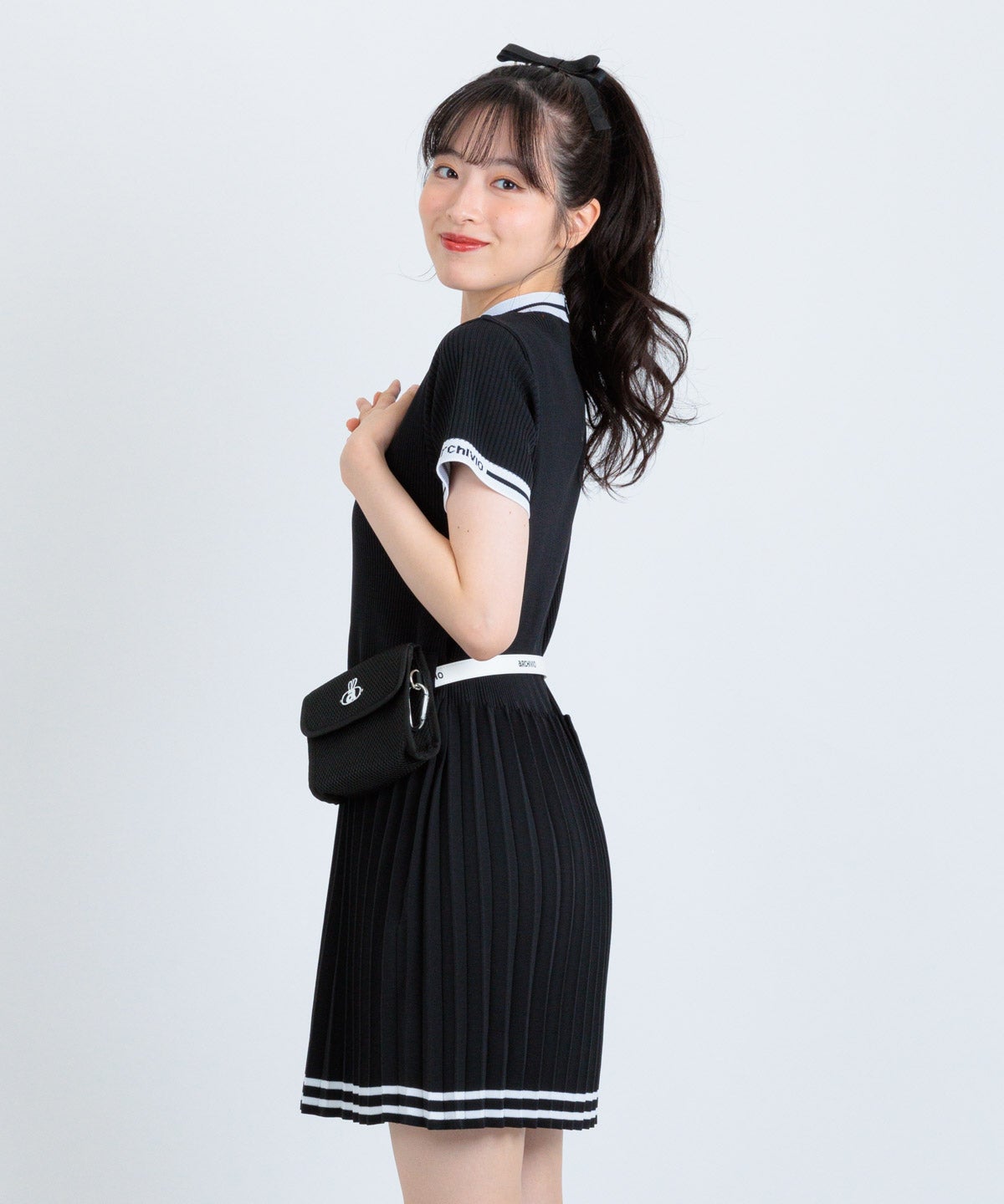 リブプリーツ切替ワンピース|アルチビオ - ゴルフウェアや婦人服通販