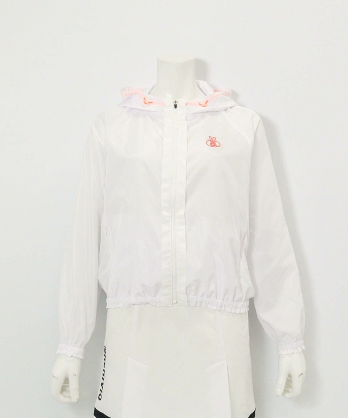 フロントテープジップブルゾン（ホワイト）