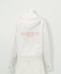 フロントテープジップブルゾン後（ホワイト）