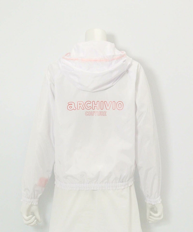 フロントテープジップブルゾン後（ホワイト）