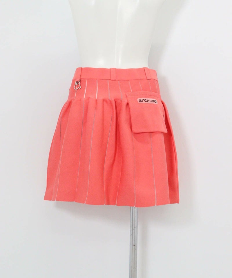 ボリュームニットスカート後（ライトオレンジ）