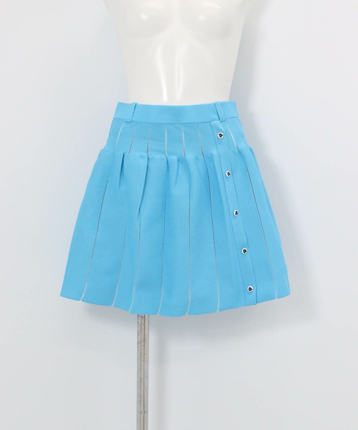 ボリュームニットスカート（ライトブルー）