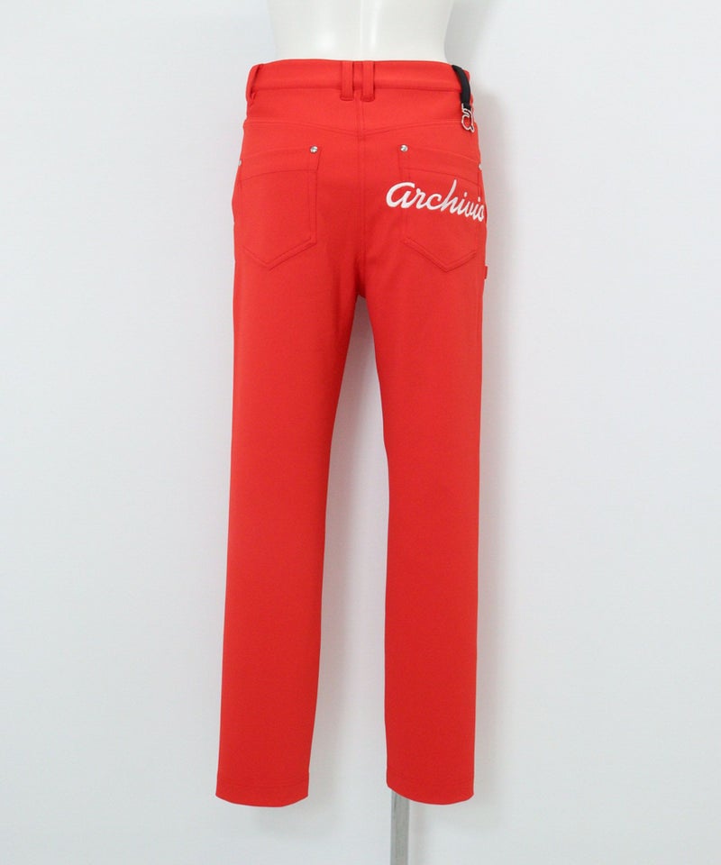 UV速乾ストレッチポンチパンツ(レッド)後ろ