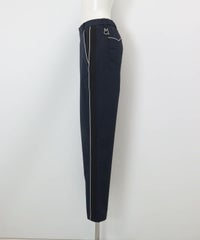 UV冷感スカラップポケットパンツ横（ネイビー）