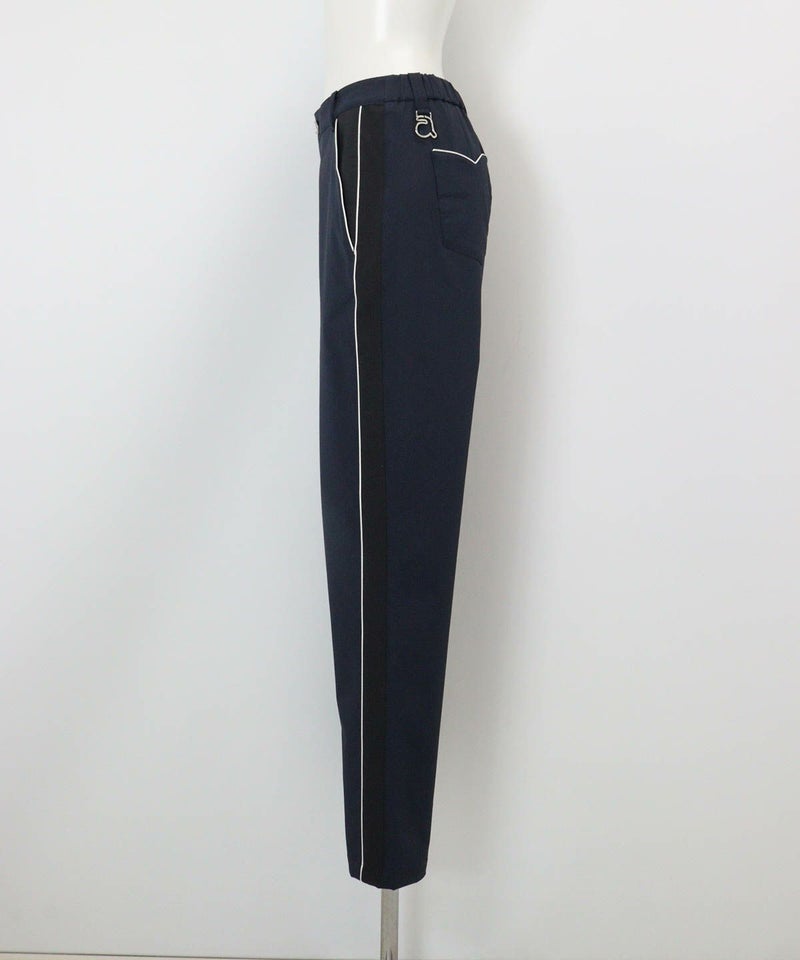 UV冷感スカラップポケットパンツ横（ネイビー）