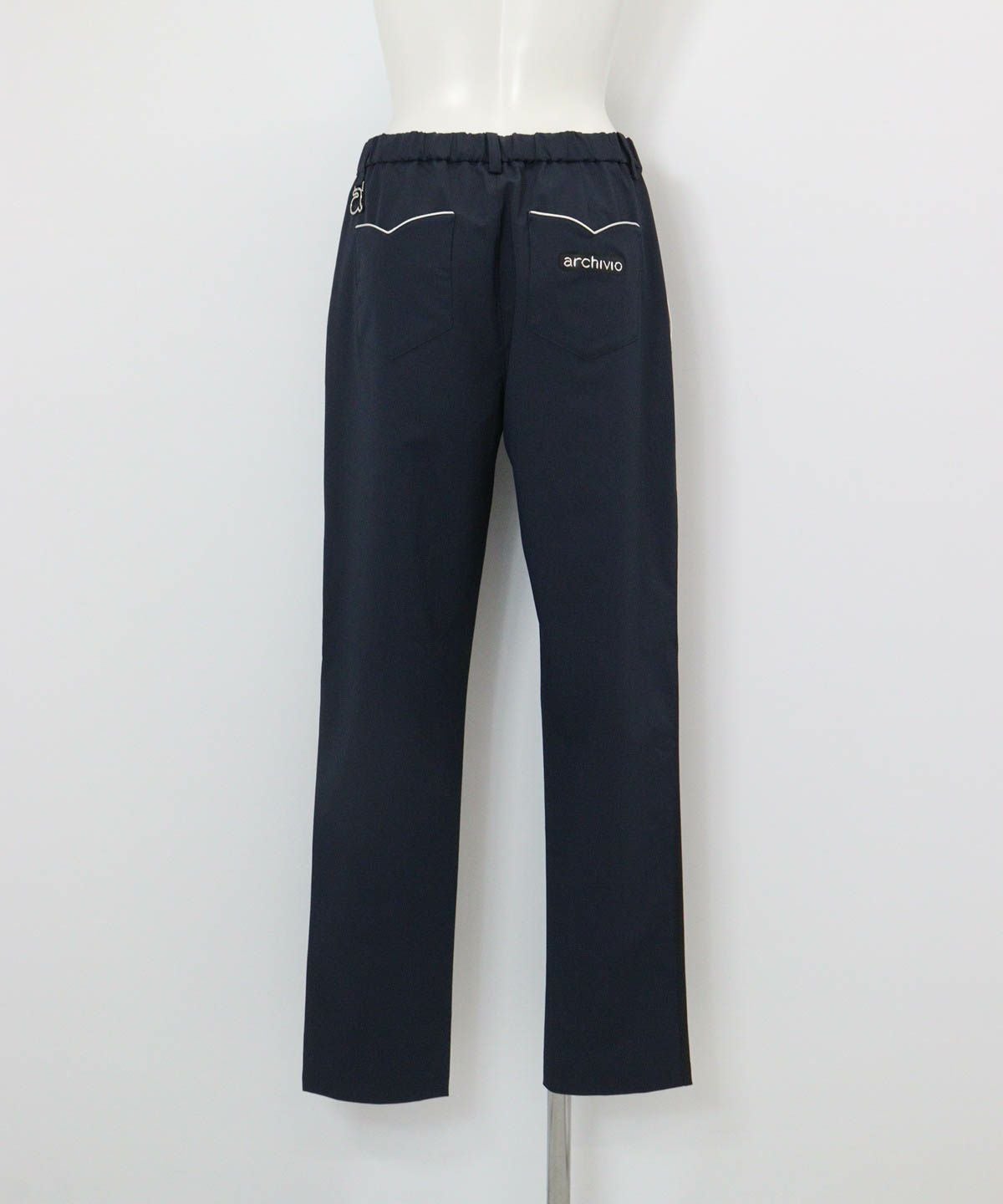 UV冷感スカラップポケットパンツ後（ネイビー）