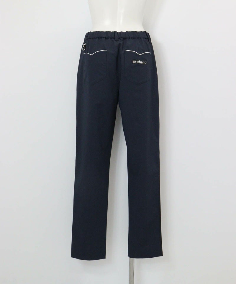 UV冷感スカラップポケットパンツ後（ネイビー）