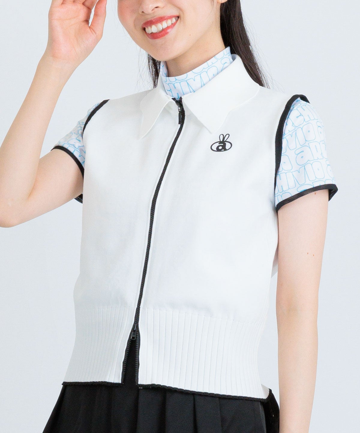 襟付きニットジップベスト|アルチビオ - ゴルフウェアや婦人服通販