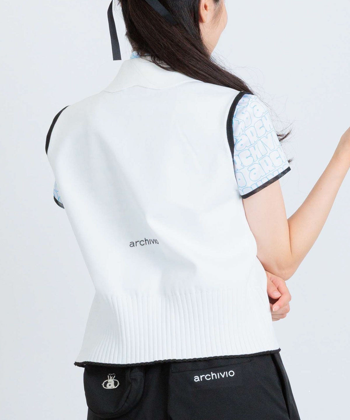 襟付きニットジップベスト|アルチビオ - ゴルフウェアや婦人服通販