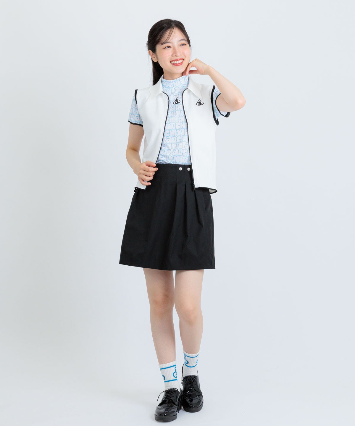襟付きニットジップベスト|アルチビオ - ゴルフウェアや婦人服通販