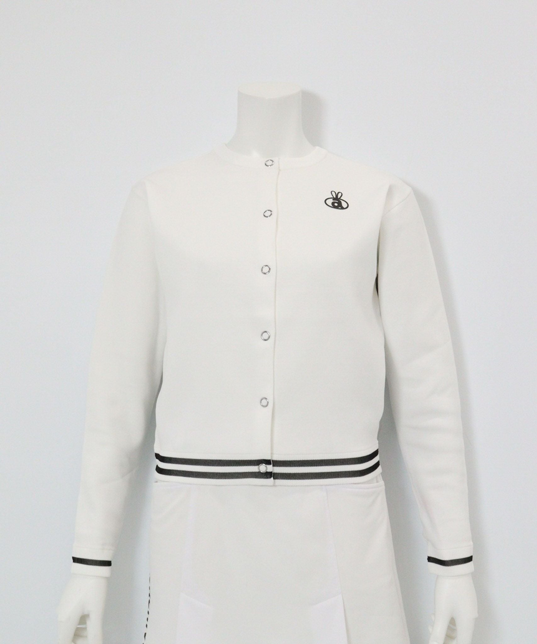 前後2WAYニットプルオーバー(ホワイト×ブラック)前