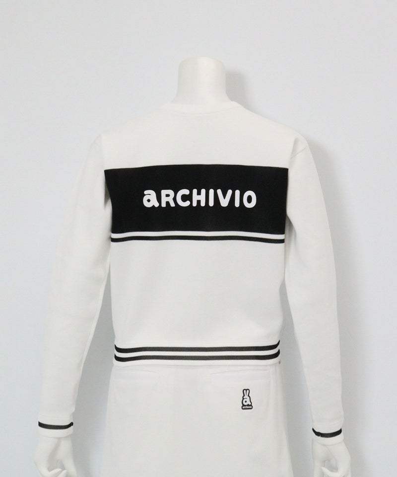 前後2WAYニットプルオーバー(ホワイト×ブラック)後ろ