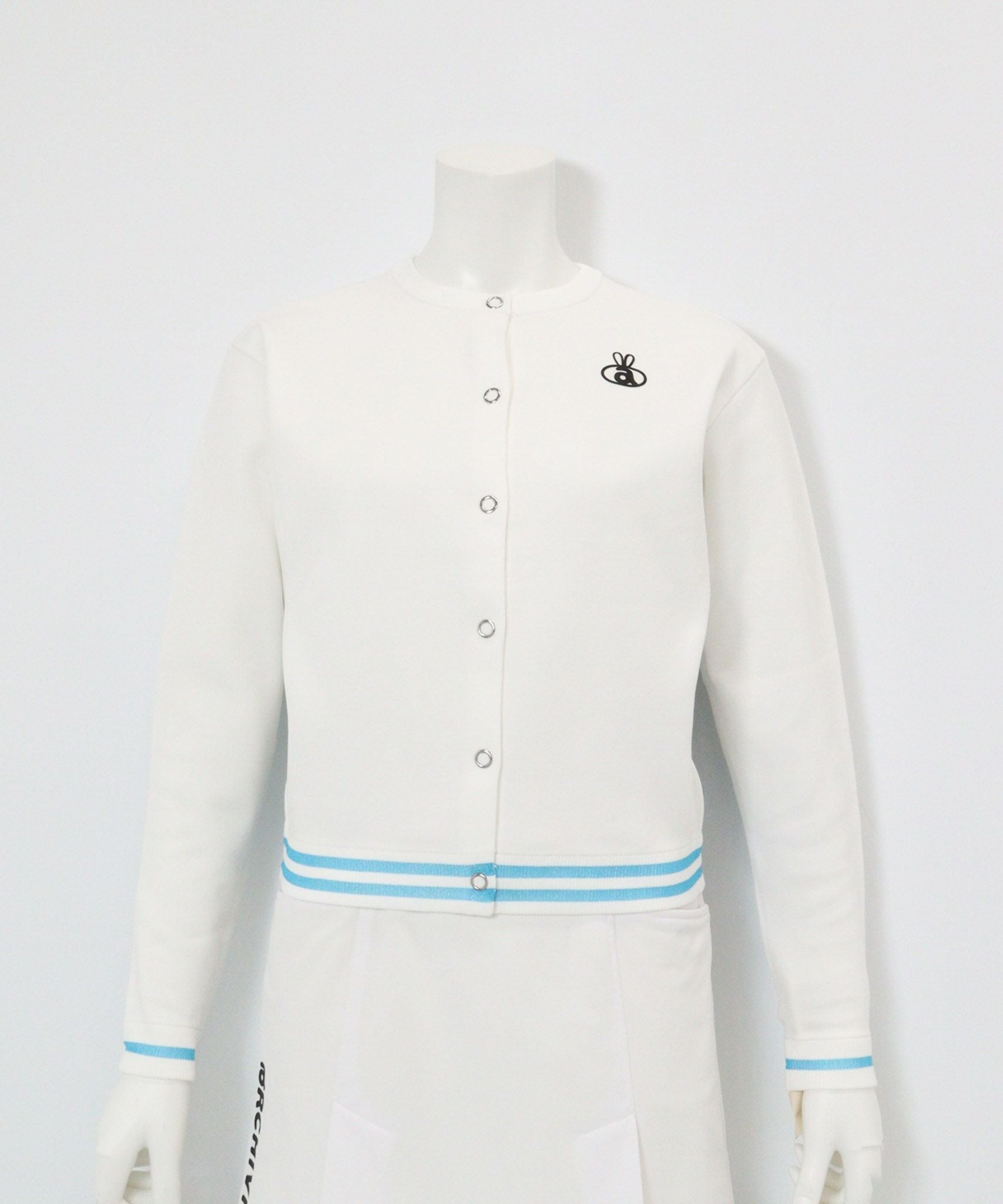 前後2WAYニットプルオーバー(ホワイト×ブルー)前