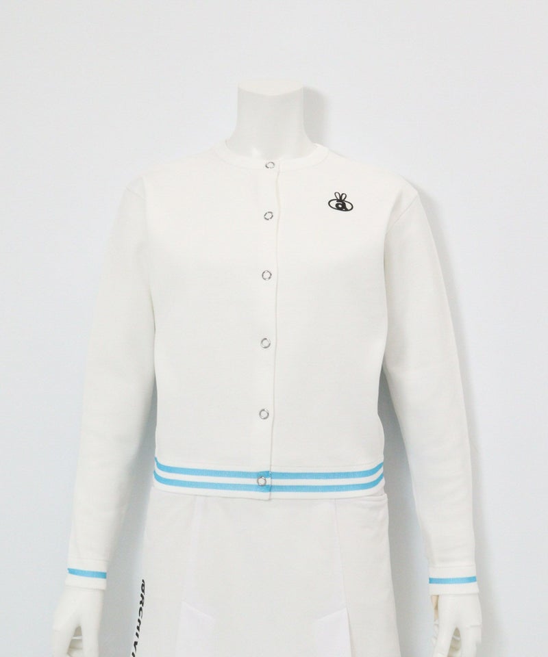 前後2WAYニットプルオーバー(ホワイト×ブルー)前