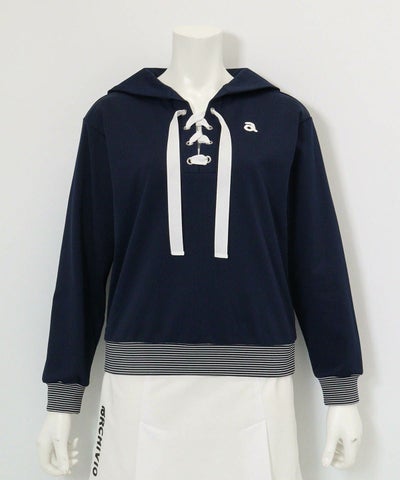 セーラーカラーUVプルオーバー(ネイビー)前