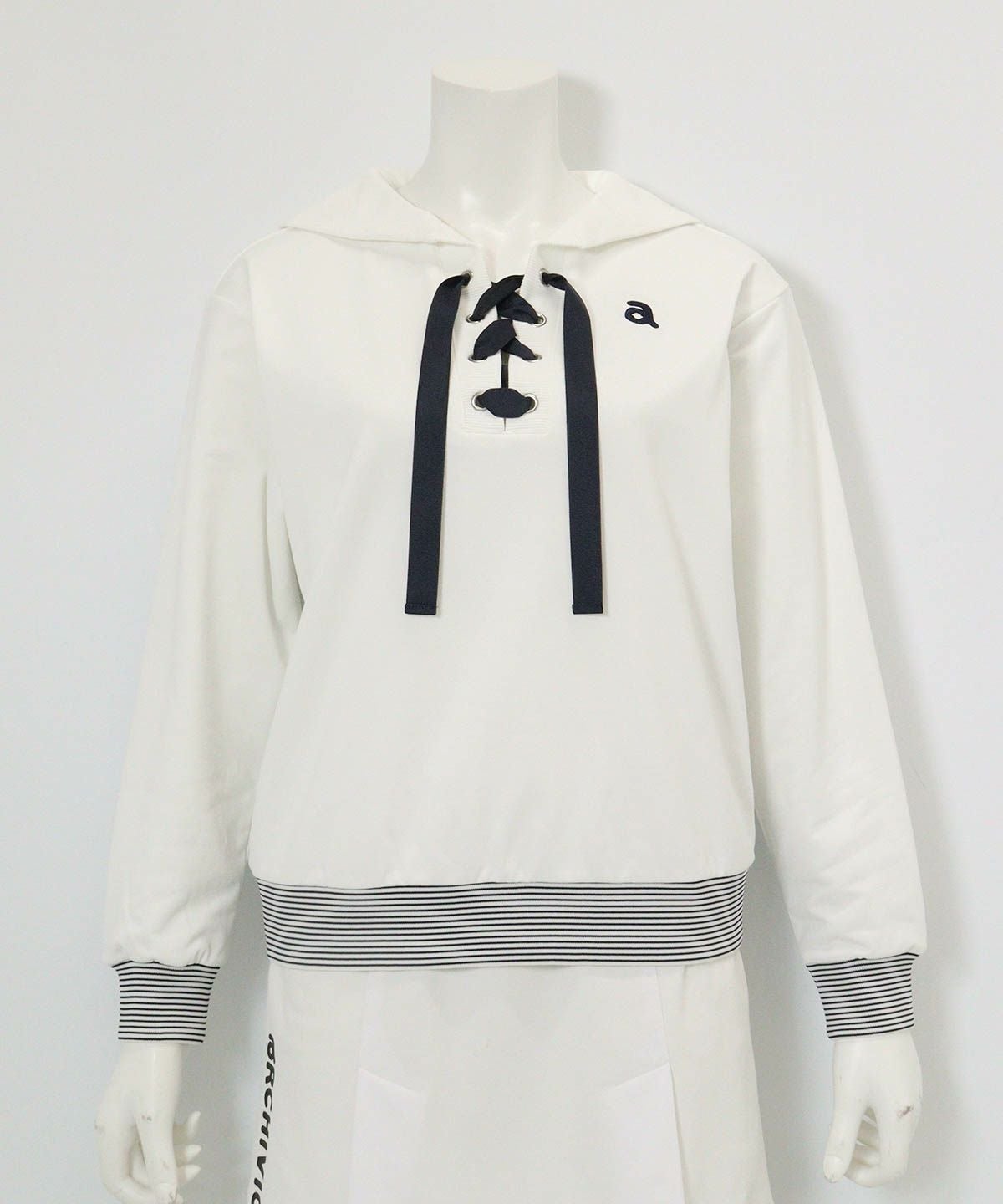 セーラーカラーUVプルオーバー(ホワイト)前