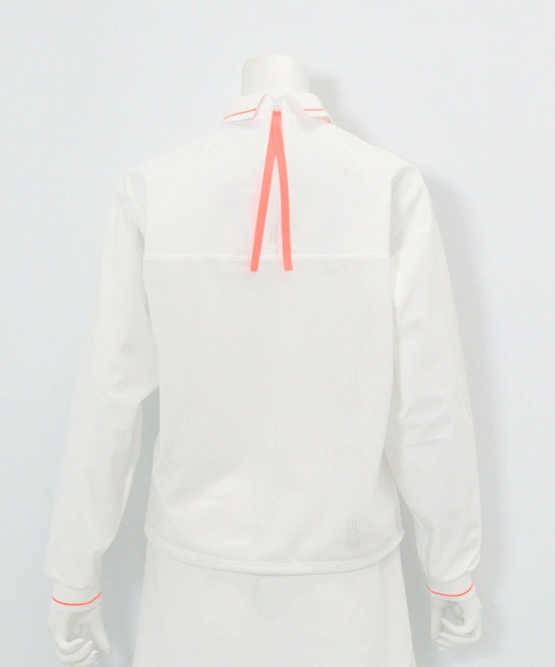 バックメッシュ冷感プルオーバー後（ホワイト）