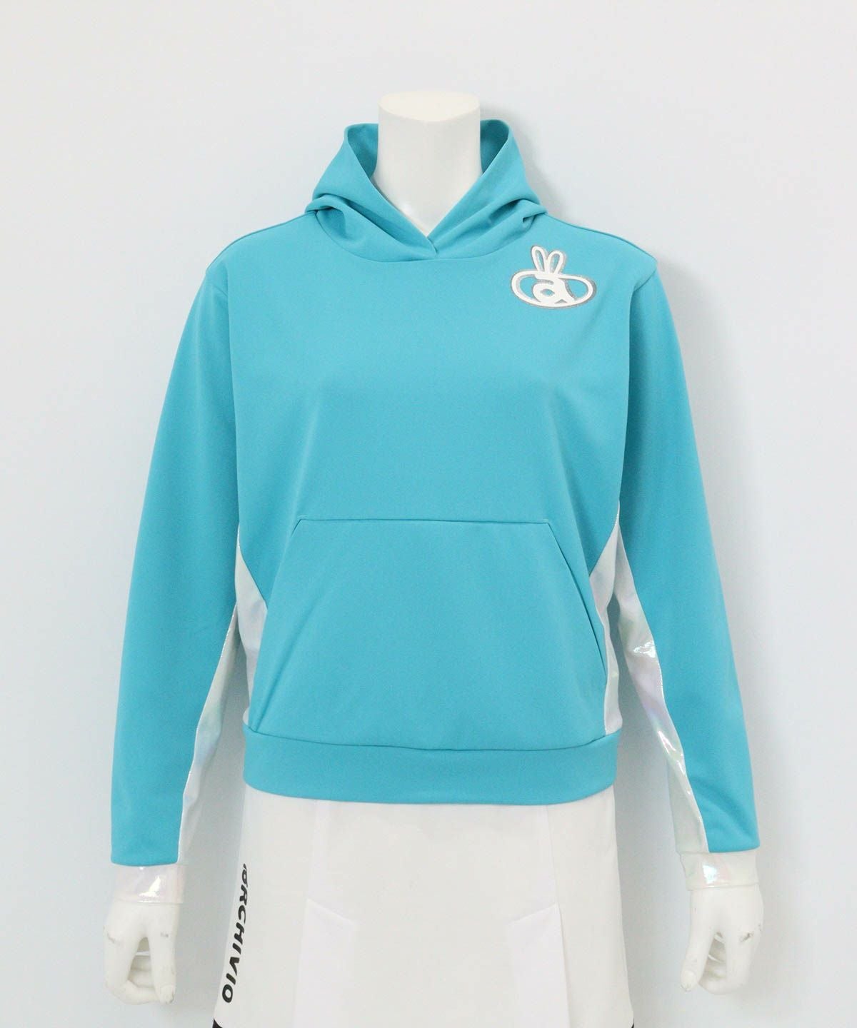 オーロララインUV速乾プルパーカー（ターコイズブルー）