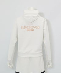 オーロララインUV速乾プルパーカー後（ホワイト）