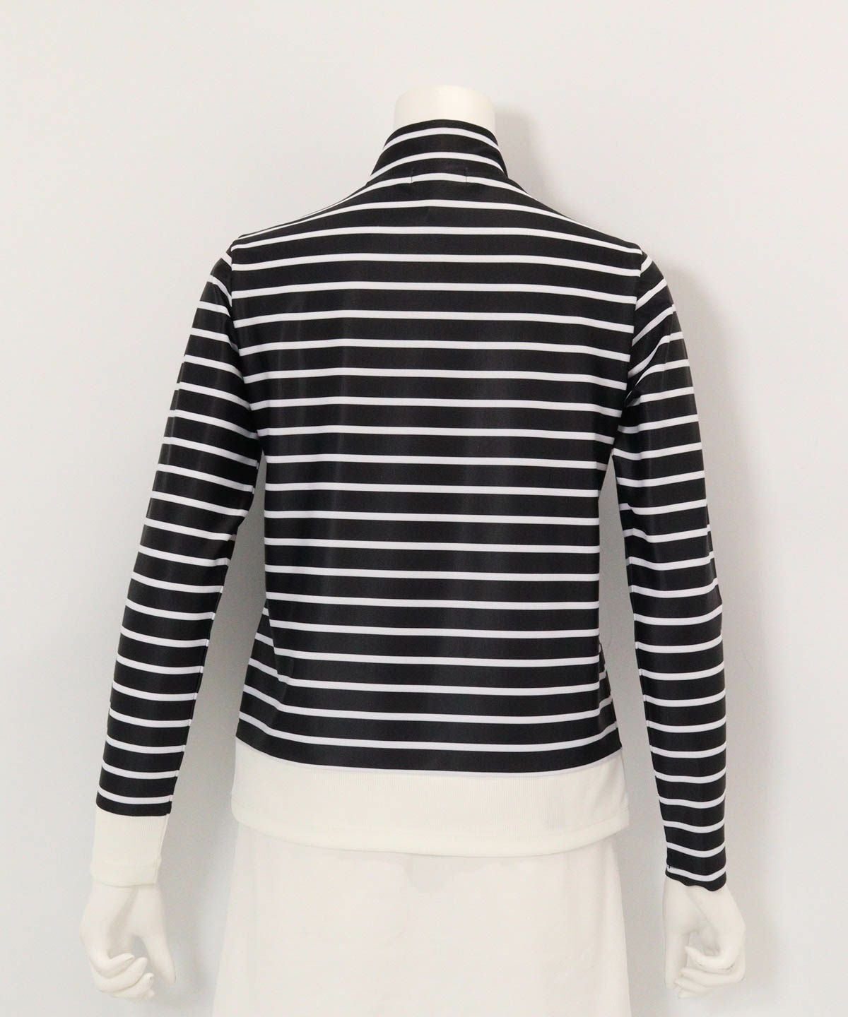 マリン釦ボーダープルオーバー後（ブラック）