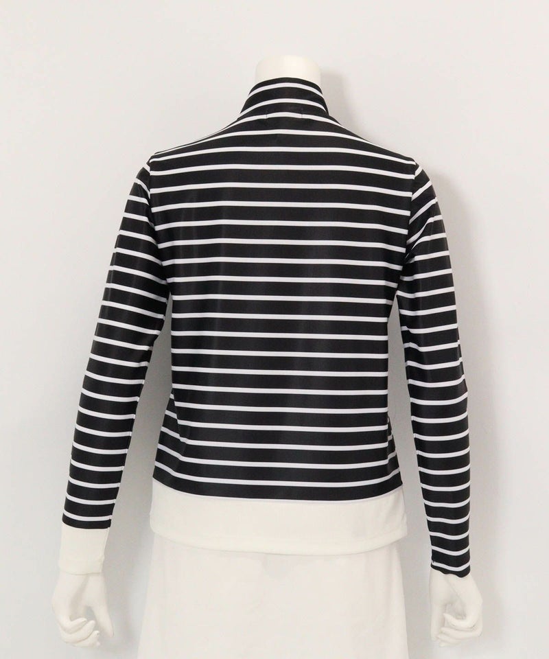 マリン釦ボーダープルオーバー後（ブラック）