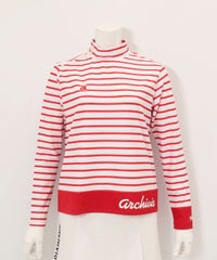 マリン釦ボーダープルオーバー（レッド）