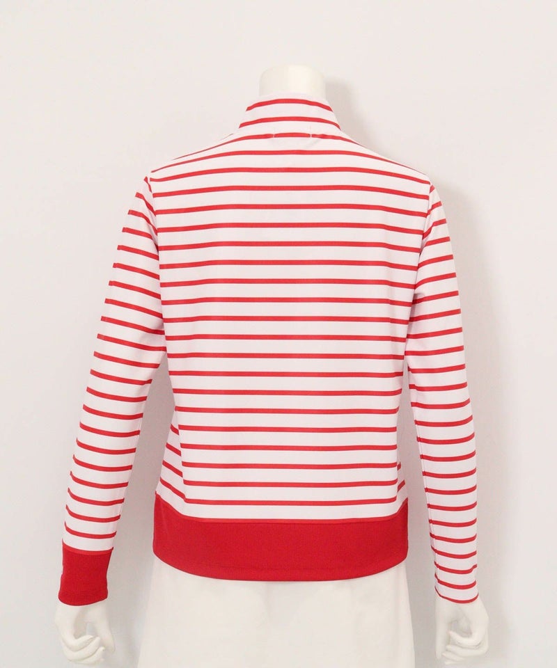 マリン釦ボーダープルオーバー後（レッド）