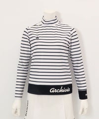 マリン釦ボーダープルオーバー（ネイビー）