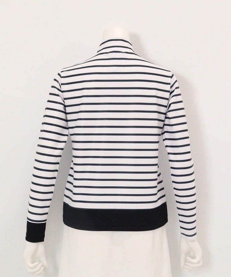 マリン釦ボーダープルオーバー後（ネイビー）