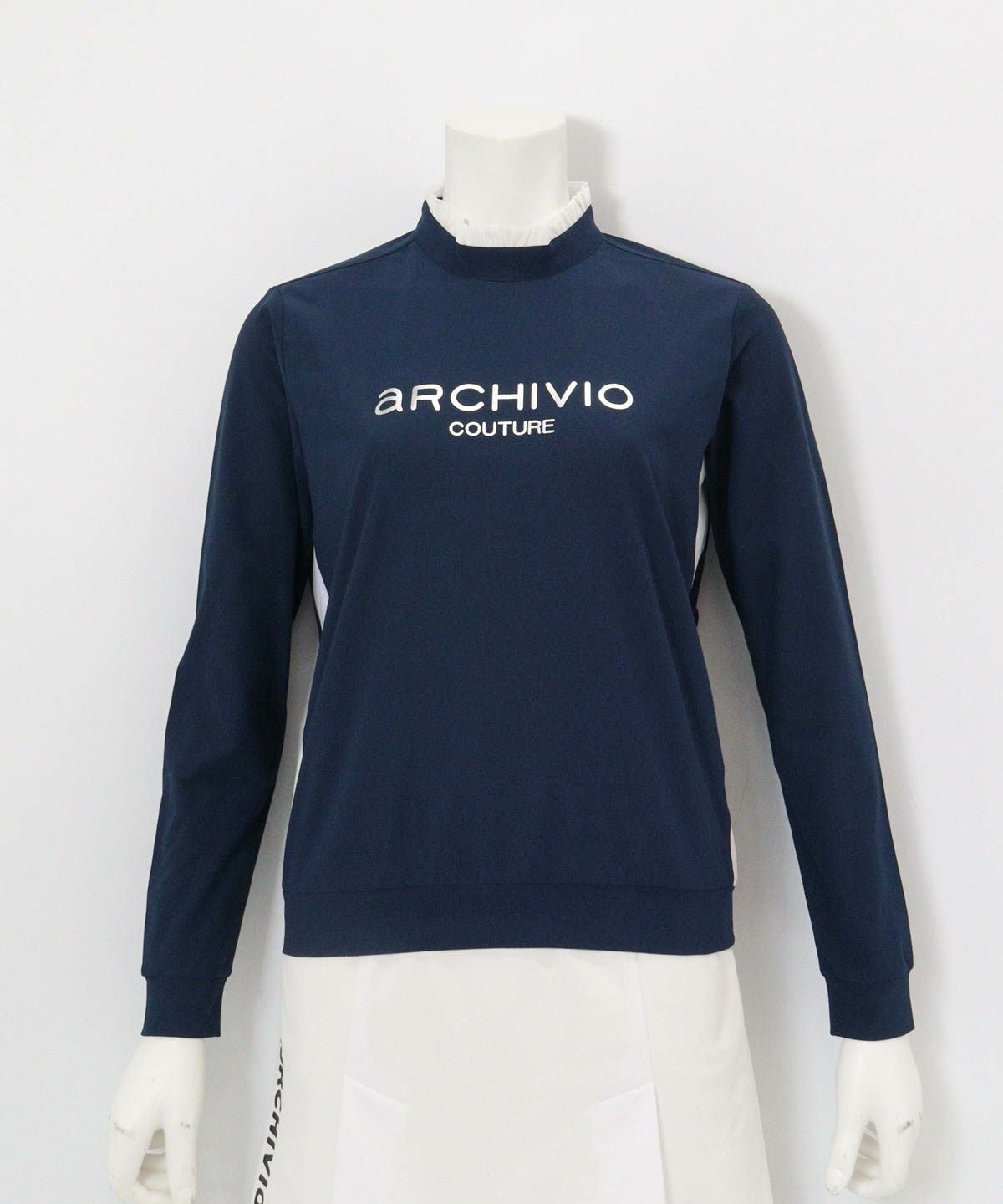 UV速乾フリル×オーロラ切替プルオーバー（ネイビー）